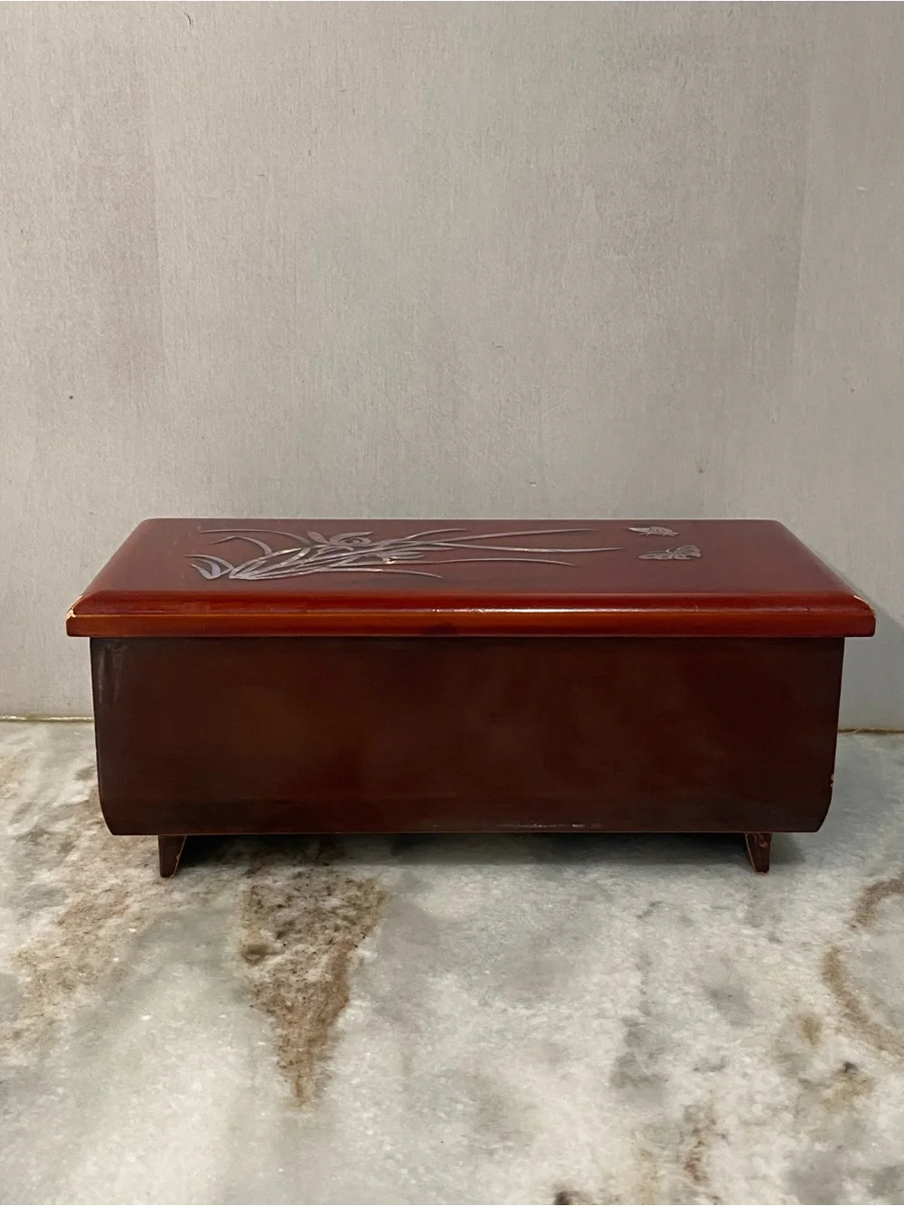 VTG Westland Co Japanese Lacquer Music Jewelry Box